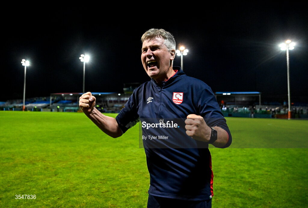 21 August 2026; St Patrick's Athletic manager Stephen Kenny after the SSE Airtricity Men’s Premier Division match between Drogheda United and St Patrick's Athletic at Sullivan & Lambe Park in Drogheda, Louth. Photo by Tyler Miller/Sportsfile