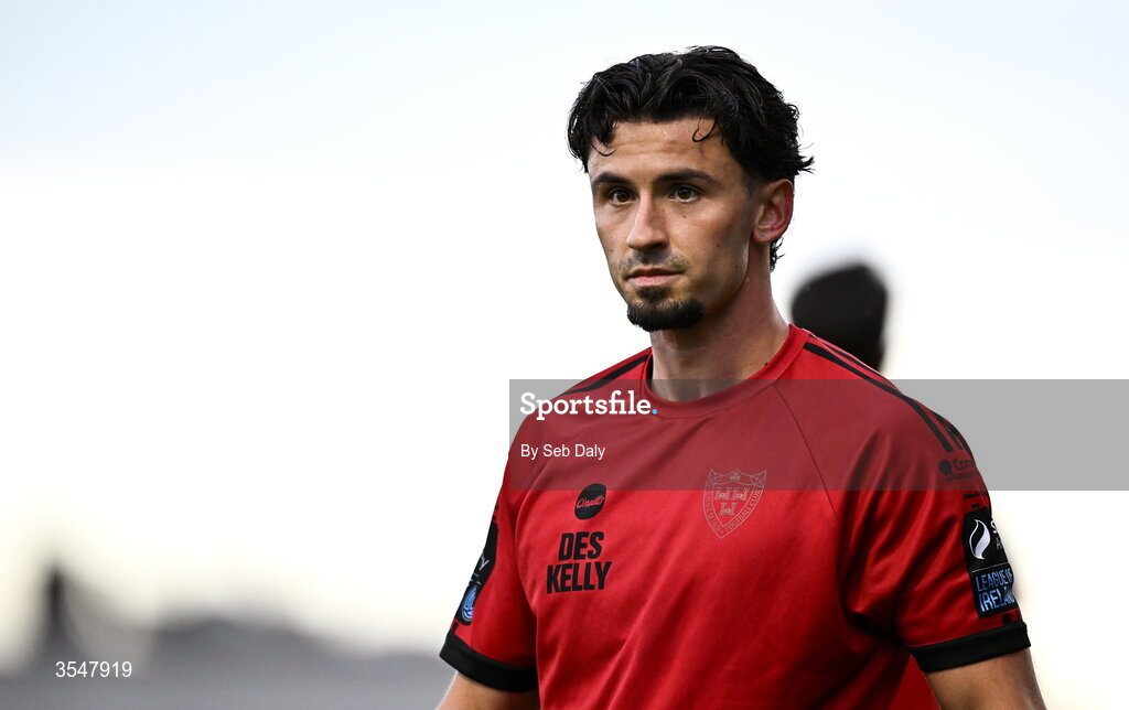 21 August 2026; Connor Parsons of Bohemians during the SSE Airtricity Men’s Premier Division match between Bohemians and Derry City at Dalymount Park in Dublin. Photo by Seb Daly/Sportsfile