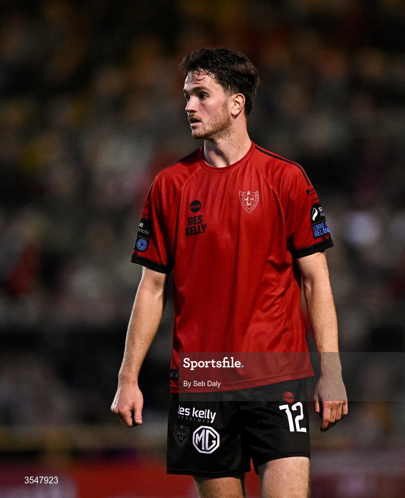 21 August 2026; Patrick Hickey of Bohemians during the SSE Airtricity Men’s Premier Division match between Bohemians and Derry City at Dalymount Park in Dublin. Photo by Seb Daly/Sportsfile