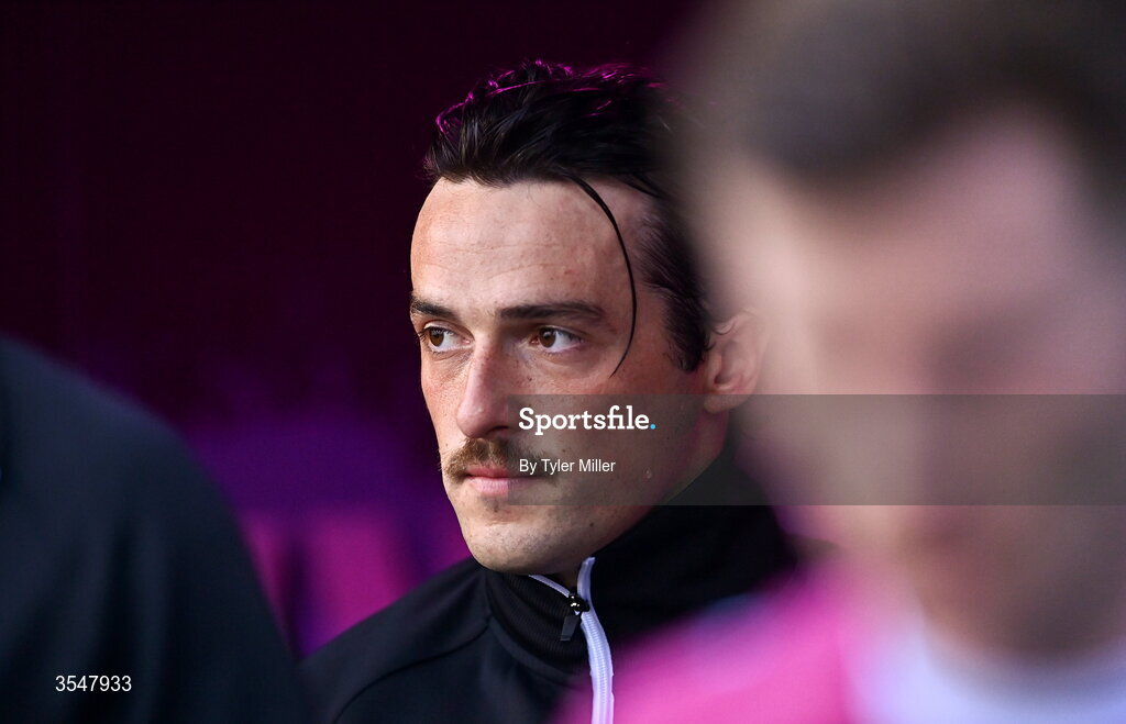 21 August 2026; James Brown of St Patrick's Athletic before the SSE Airtricity Men’s Premier Division match between Drogheda United and St Patrick's Athletic at Sullivan & Lambe Park in Drogheda, Louth. Photo by Tyler Miller/Sportsfile