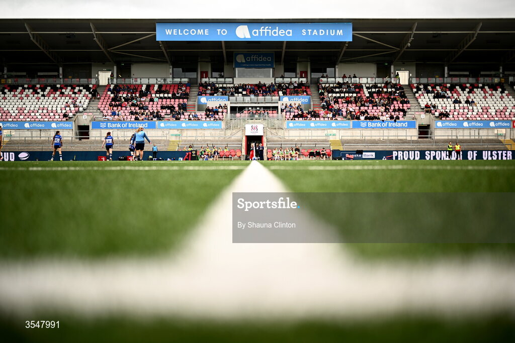 22 August 2026; A general view ahead of the Vodafone Womens Interprovincial Championship Round 3 match between Ulster and Leinster at Affidea Stadium in Belfast. Photo by Shauna Clinton/Sportsfile