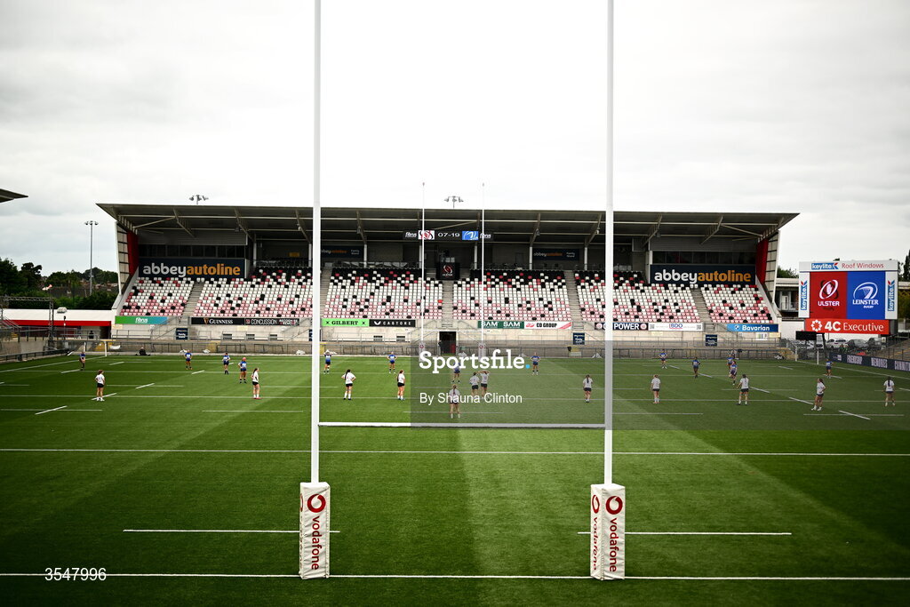 22 August 2026; A general view ahead of the Vodafone Womens Interprovincial Championship Round 3 match between Ulster and Leinster at Affidea Stadium in Belfast. Photo by Shauna Clinton/Sportsfile