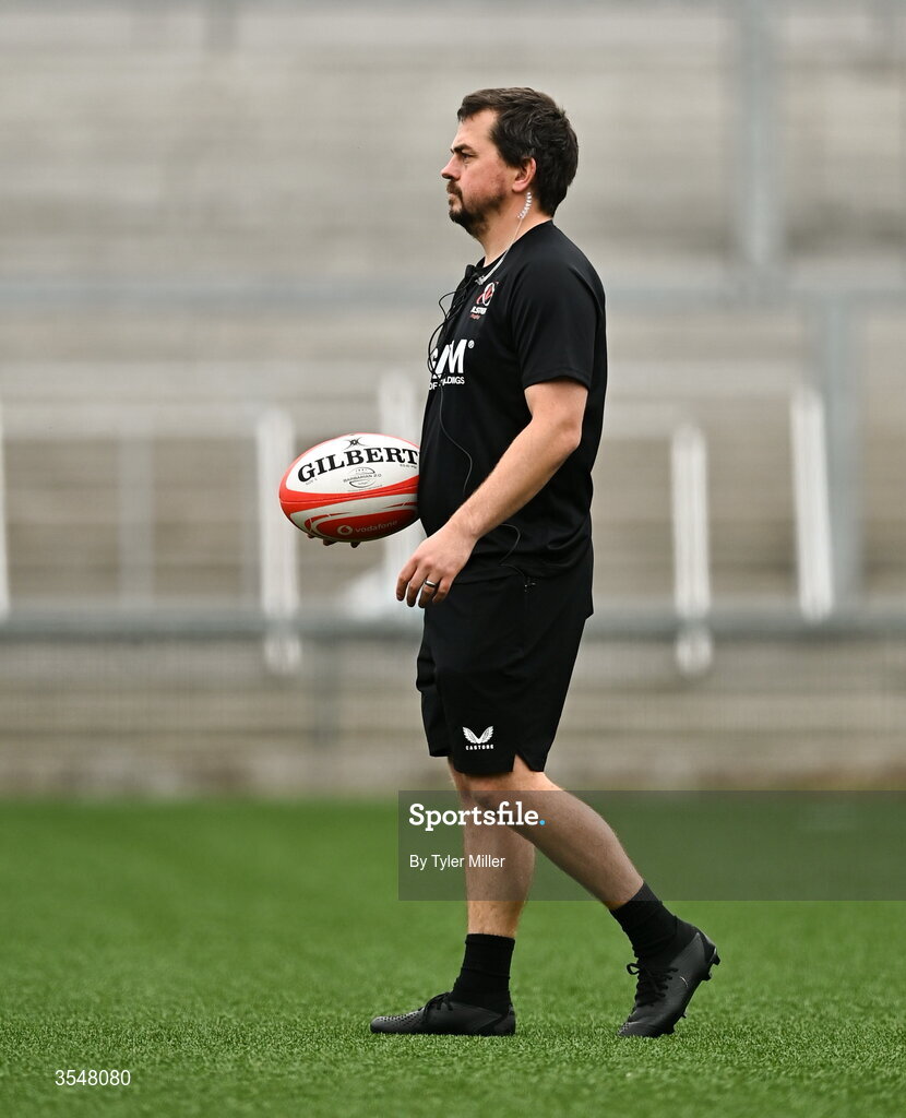 22 August 2026; Ulster head coach Murray Houston before the Vodafone Womens Interprovincial Championship Round 3 match between Ulster and Leinster at Affidea Stadium in Belfast. Photo by Tyler Miller/Sportsfile