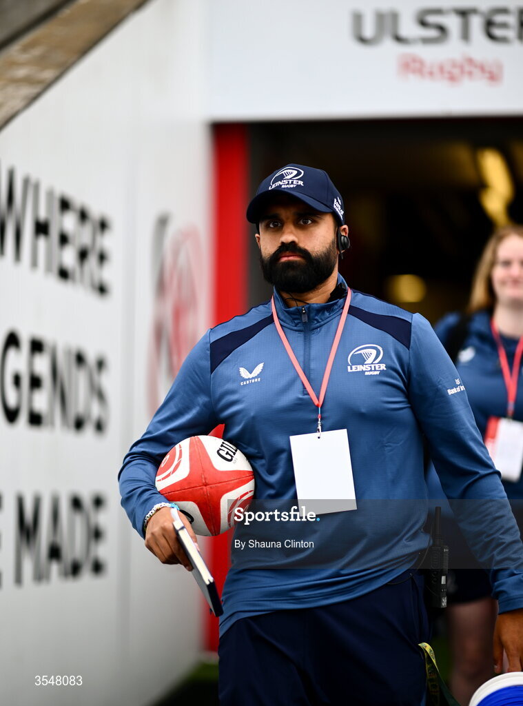 22 August 2026; Leinster head coach Sana Govender ahead of the Vodafone Womens Interprovincial Championship Round 3 match between Ulster and Leinster at Affidea Stadium in Belfast. Photo by Shauna Clinton/Sportsfile