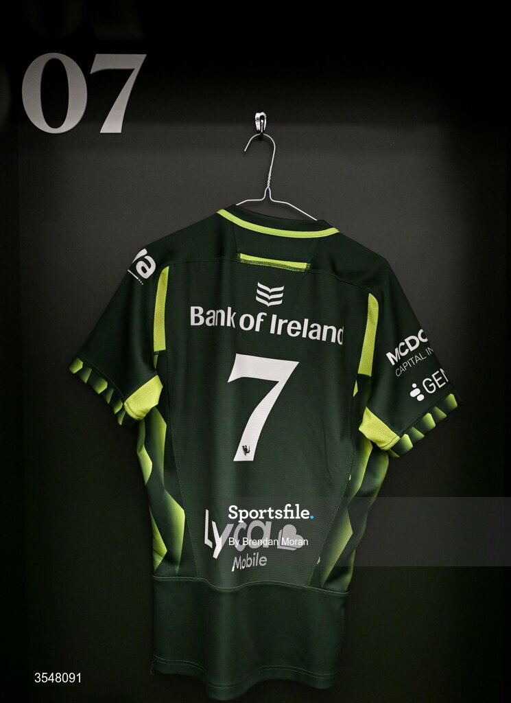 22 August 2026; The jersey of co-captain Ailish Quinn in the Connacht dressingroom before the Vodafone Womens Interprovincial Championship Round 3 match between Connacht and Munster at Dexcom Stadium in Galway. Photo by Brendan Moran/Sportsfile