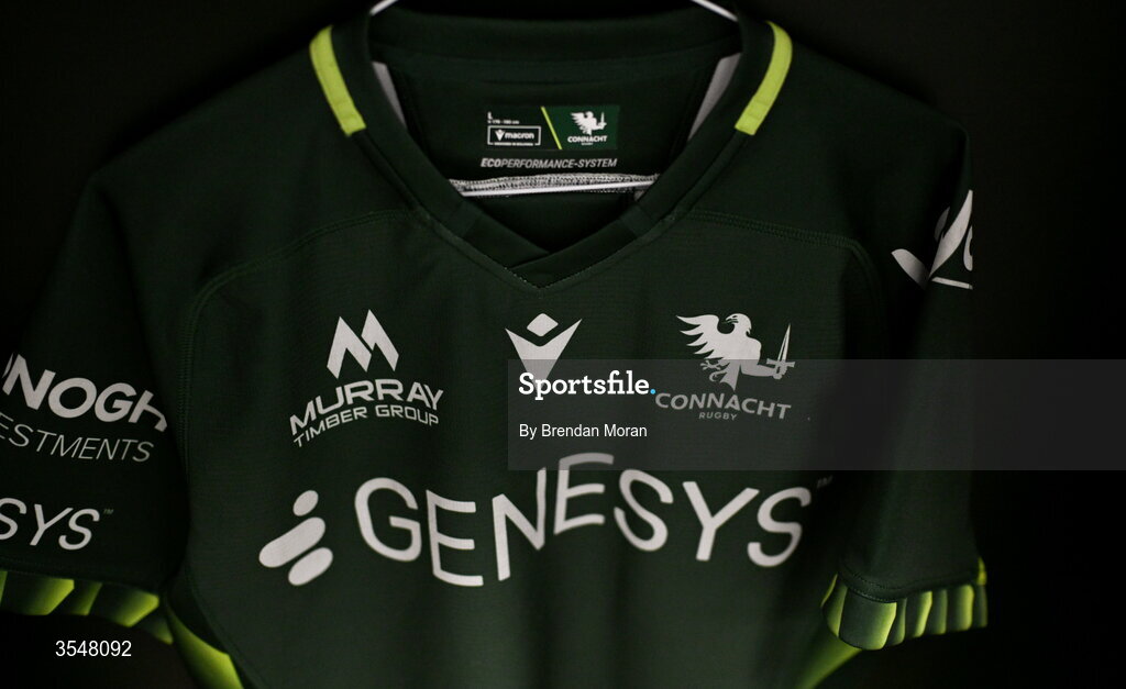 22 August 2026; The jersey of co-captain Ailish Quinn in the Connacht dressingroom before the Vodafone Womens Interprovincial Championship Round 3 match between Connacht and Munster at Dexcom Stadium in Galway. Photo by Brendan Moran/Sportsfile