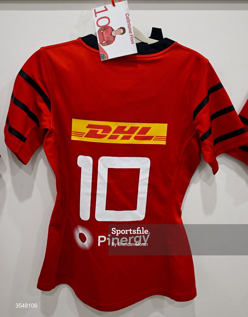 22 August 2026; The jersey of Caitríona Finn in the Munster dressingroom before the Vodafone Womens Interprovincial Championship Round 3 match between Connacht and Munster at Dexcom Stadium in Galway. Photo by Brendan Moran/Sportsfile
