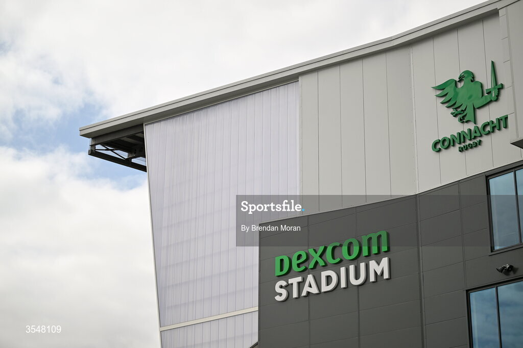 22 August 2026; A general view of Connacht signage before the Vodafone Womens Interprovincial Championship Round 3 match between Connacht and Munster at Dexcom Stadium in Galway. Photo by Brendan Moran/Sportsfile