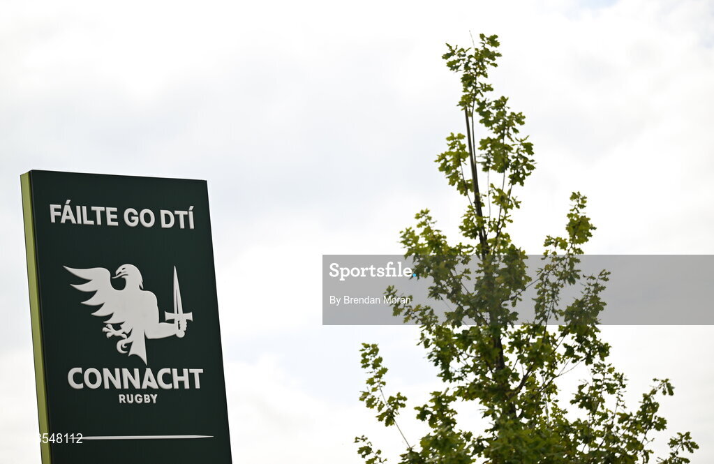 22 August 2026; A general view of Connacht signage before the Vodafone Womens Interprovincial Championship Round 3 match between Connacht and Munster at Dexcom Stadium in Galway. Photo by Brendan Moran/Sportsfile
