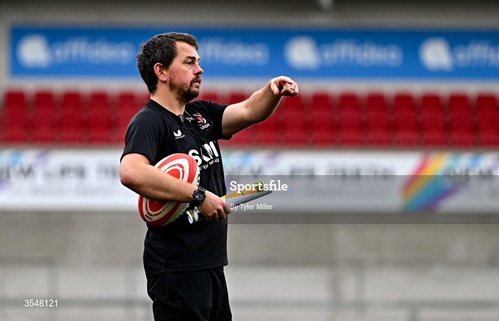 22 August 2026; Ulster head coach Murray Houston before the Vodafone Womens Interprovincial Championship Round 3 match between Ulster and Leinster at Affidea Stadium in Belfast. Photo by Tyler Miller/Sportsfile