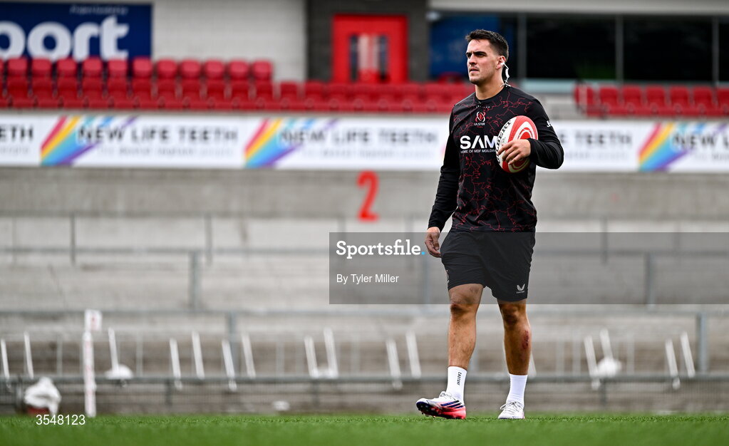 22 August 2026; Ulster player and Ulster women's skills coach James Hume before the Vodafone Womens Interprovincial Championship Round 3 match between Ulster and Leinster at Affidea Stadium in Belfast. Photo by Tyler Miller/Sportsfile