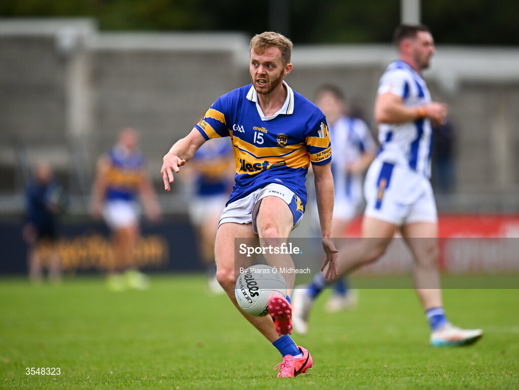22 August 2026; Conor Chawke of Castleknock during the PTSB Dublin Senior Club Football Championships Round 2 match between Ballyboden St Enda's and Castleknock at Parnell Park in Dublin. Photo by Piaras Ó Mídheach/Sportsfile