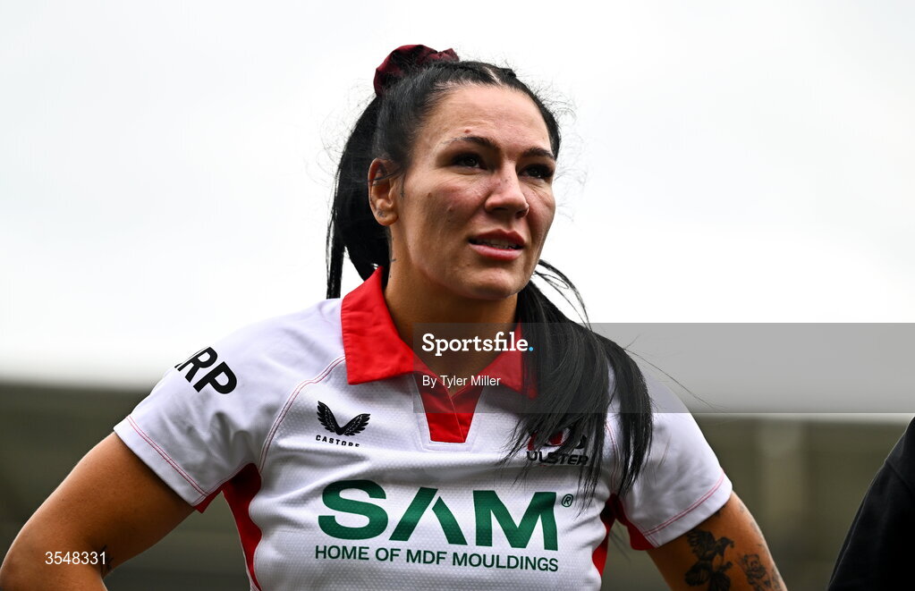 22 August 2026; Stacey Sloan of Ulster after the Vodafone Womens Interprovincial Championship Round 3 match between Ulster and Leinster at Affidea Stadium in Belfast. Photo by Tyler Miller/Sportsfile