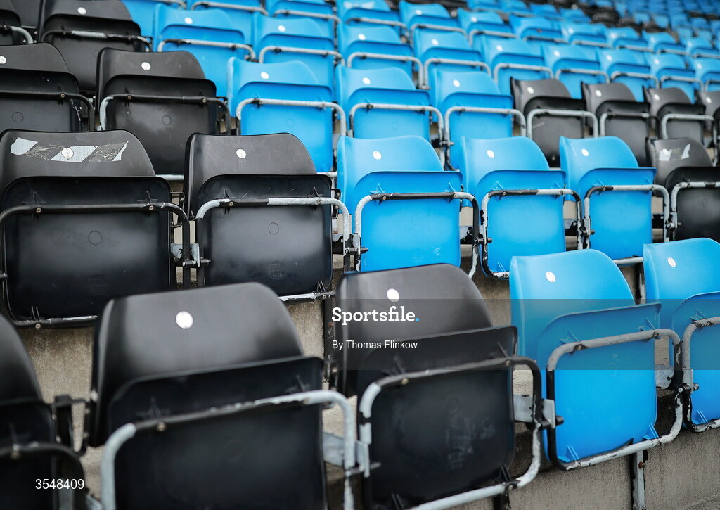 22 August 2026; A general view of seating before the Club Orange Women’s FAI Cup semi-final match between Athlone Town and Galway United at Athlone Town Stadium in Lissywollen, Athlone. Photo by Thomas Flinkow/Sportsfile