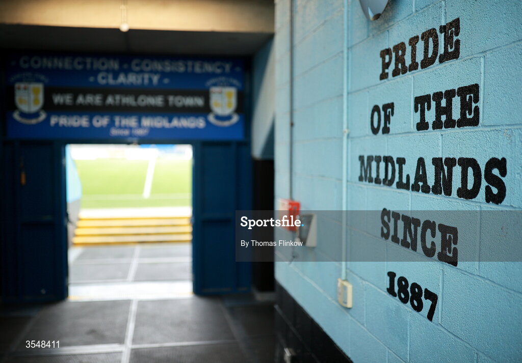 22 August 2026; A general view of Athlone Town Stadium before the Club Orange Women’s FAI Cup semi-final match between Athlone Town and Galway United at Athlone Town Stadium in Lissywollen, Athlone. Photo by Thomas Flinkow/Sportsfile