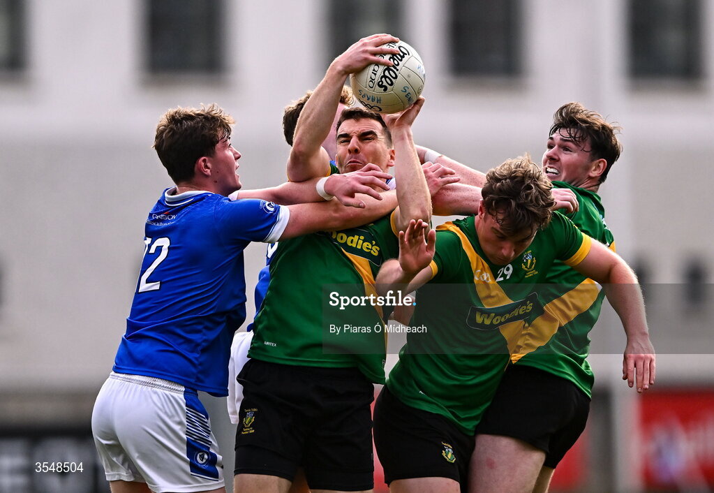 22 August 2026; Oisín Kelly of Thomas Davis during the PTSB Dublin Senior Club Football Championships Round 2 match between Skerries Harps and Thomas Davis at Parnell Park in Dublin. Photo by Piaras Ó Mídheach/Sportsfile