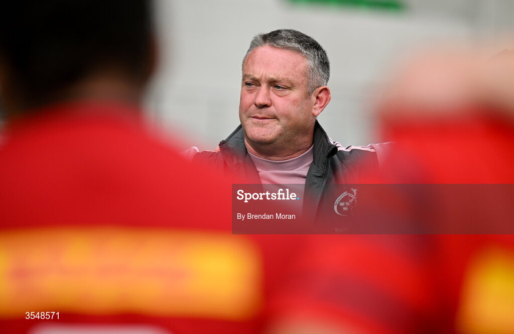 22 August 2026; Munster head coach Matt Brown after the Vodafone Womens Interprovincial Championship Round 3 match between Connacht and Munster at Dexcom Stadium in Galway. Photo by Brendan Moran/Sportsfile