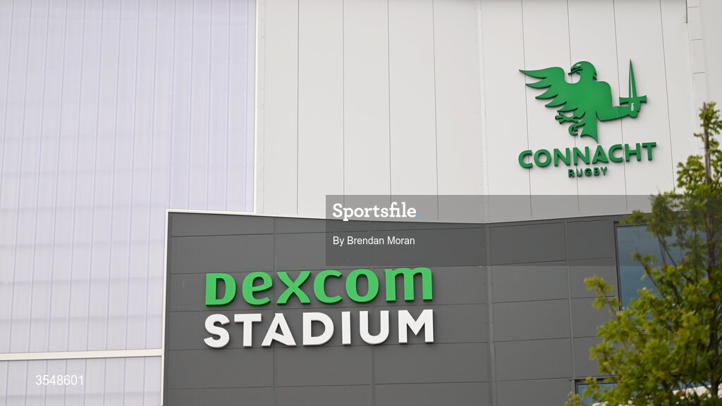 22 August 2026; A general view of Connacht signage before the Vodafone Womens Interprovincial Championship Round 3 match between Connacht and Munster at Dexcom Stadium in Galway. Photo by Brendan Moran/Sportsfile