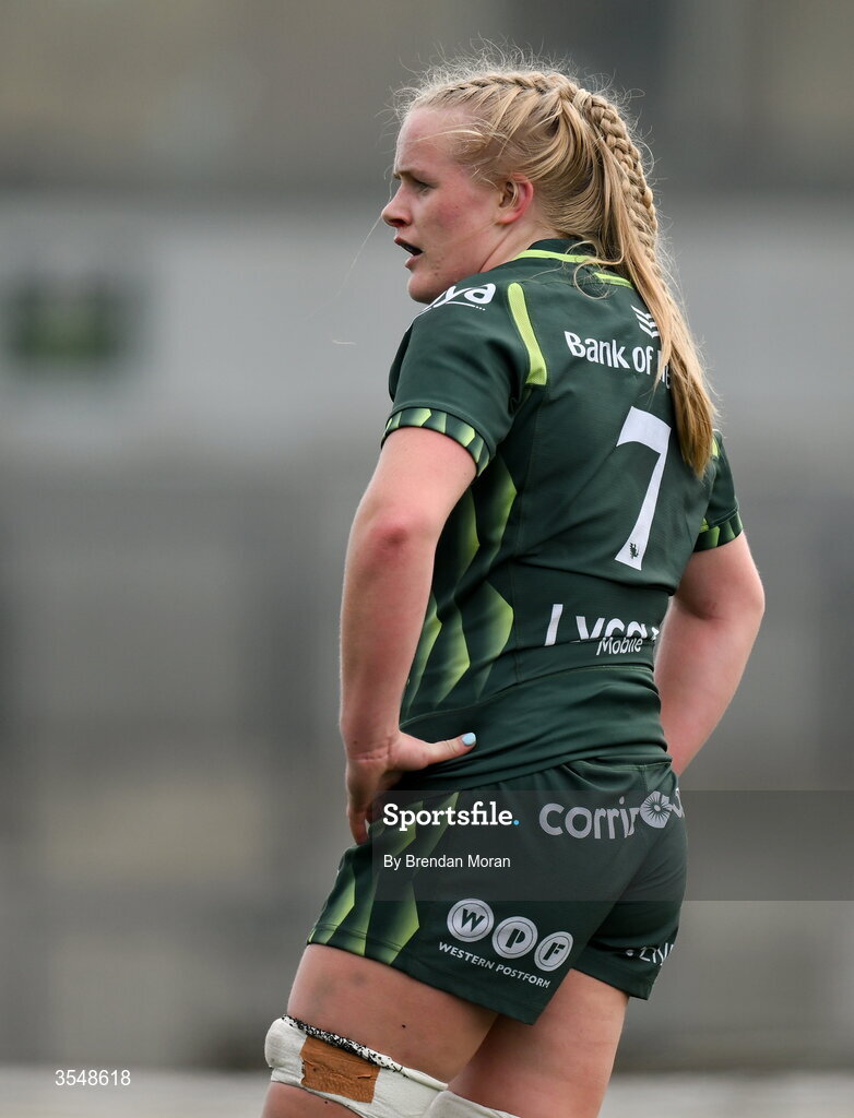 22 August 2026; Ailish Quinn of Connacht during the Vodafone Womens Interprovincial Championship Round 3 match between Connacht and Munster at Dexcom Stadium in Galway. Photo by Brendan Moran/Sportsfile