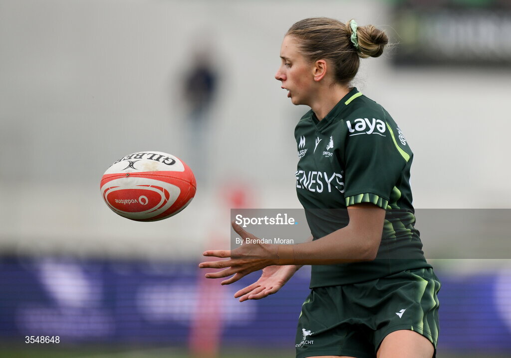 22 August 2026; Clare Gorman of Connacht during the Vodafone Womens Interprovincial Championship Round 3 match between Connacht and Munster at Dexcom Stadium in Galway. Photo by Brendan Moran/Sportsfile
