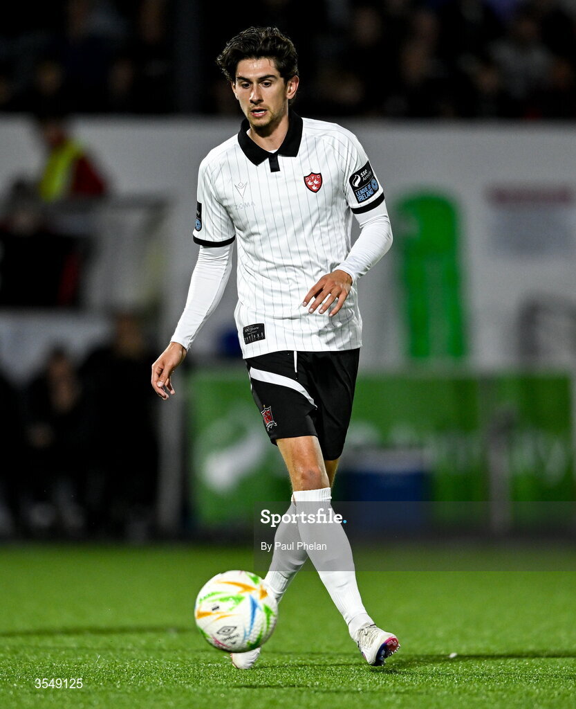 21 August 2026; Harry Groome of Dundalk during the SSE Airtricity Men’s Premier Division match between Dundalk and Galway United at Oriel Park in Dundalk, Louth. Photo by Paul Phelan/Sportsfile