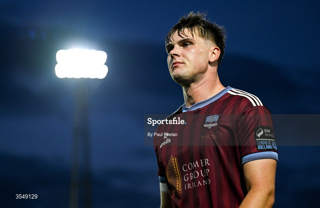 21 August 2026; Leigh Kavanagh of Galway United during the SSE Airtricity Men’s Premier Division match between Dundalk and Galway United at Oriel Park in Dundalk, Louth. Photo by Paul Phelan/Sportsfile