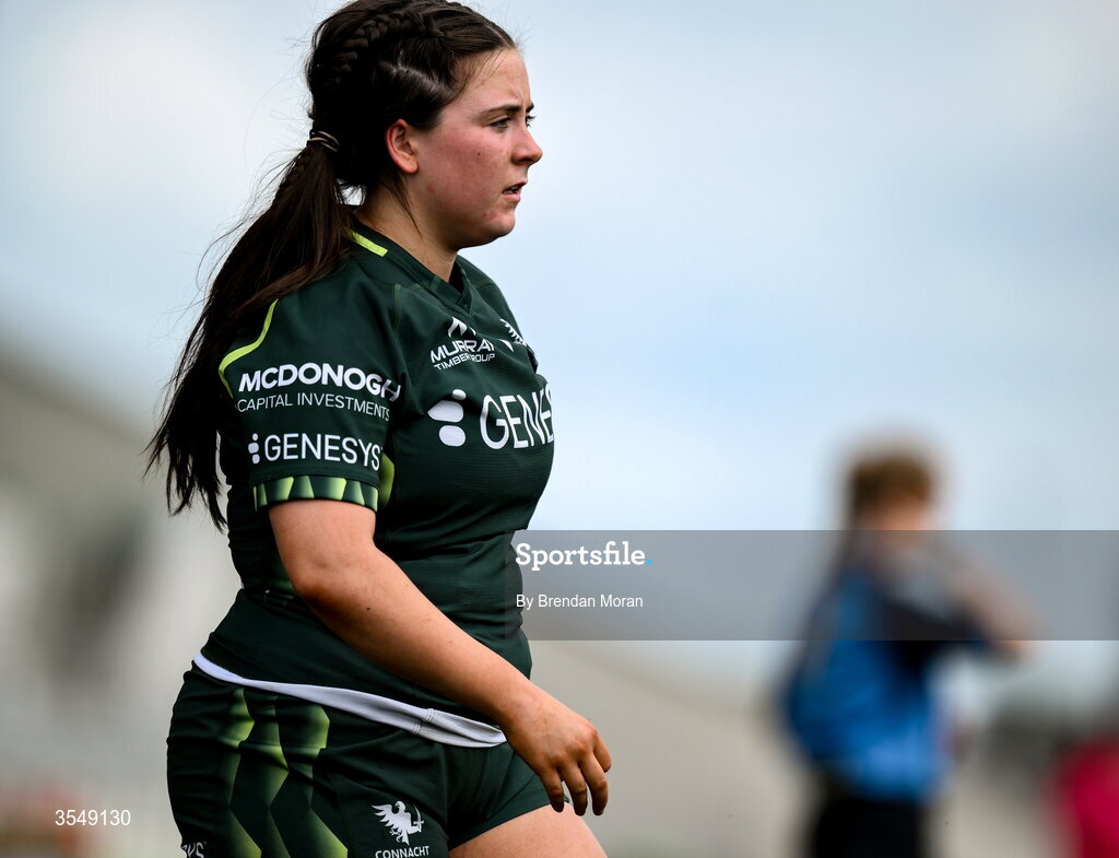 22 August 2026; Uillian Eilian of Connacht during the Vodafone Womens Interprovincial Championship Round 3 match between Connacht and Munster at Dexcom Stadium in Galway. Photo by Brendan Moran/Sportsfile