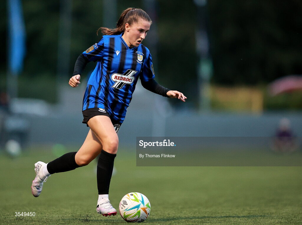 22 August 2026; Isabel Ryan of Athlone Town during the Club Orange Women’s FAI Cup semi-final match between Athlone Town and Galway United at Athlone Town Stadium in Lissywollen, Athlone. Photo by Thomas Flinkow/Sportsfile
