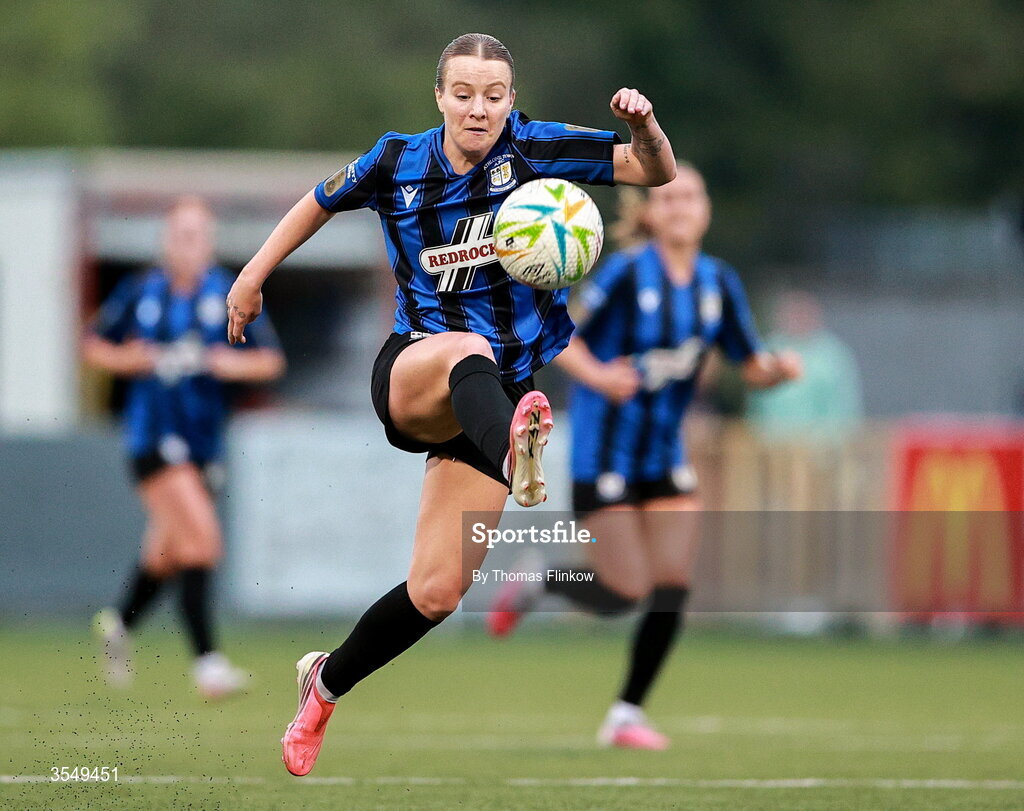 22 August 2026; Alexis Strickland of Athlone Town during the Club Orange Women’s FAI Cup semi-final match between Athlone Town and Galway United at Athlone Town Stadium in Lissywollen, Athlone. Photo by Thomas Flinkow/Sportsfile