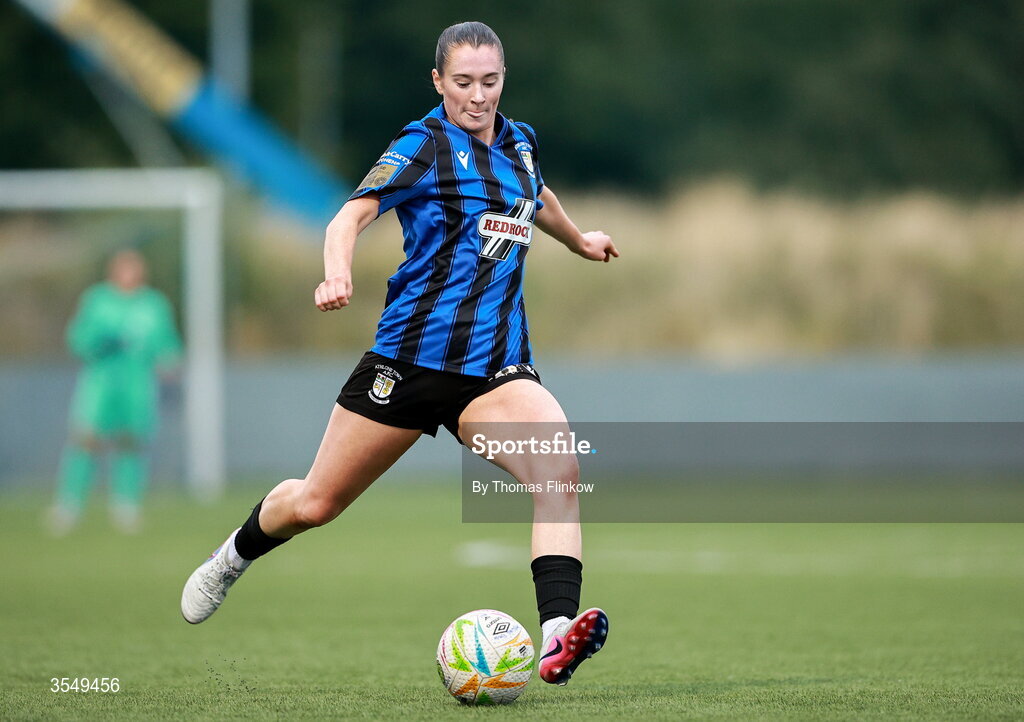 22 August 2026; Melissa O'Kane of Athlone Town during the Club Orange Women’s FAI Cup semi-final match between Athlone Town and Galway United at Athlone Town Stadium in Lissywollen, Athlone. Photo by Thomas Flinkow/Sportsfile