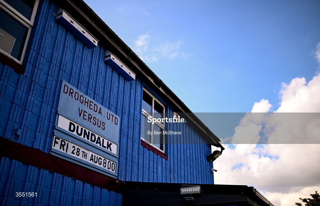 28 August 2026; A general view of Sullivan & Lambe Park before the SSE Airtricity Men’s Premier Division match between Drogheda United and Dundalk at Sullivan & Lambe Park in Drogheda, Louth. Photo by Ben McShane/Sportsfile