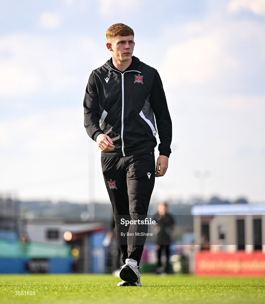 28 August 2026; Cian Dillon of Dundalk before the SSE Airtricity Men’s Premier Division match between Drogheda United and Dundalk at Sullivan & Lambe Park in Drogheda, Louth. Photo by Ben McShane/Sportsfile