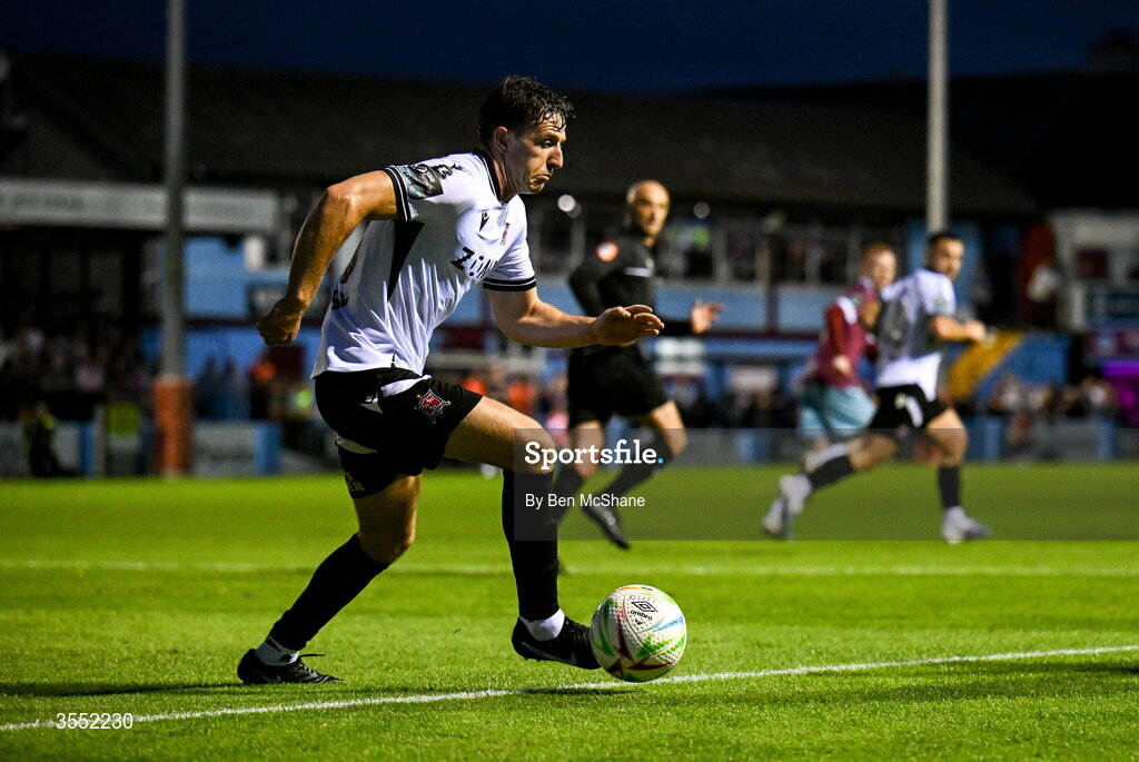 28 August 2026; Keith Buckley of Dundalk during the SSE Airtricity Men’s Premier Division match between Drogheda United and Dundalk at Sullivan & Lambe Park in Drogheda, Louth. Photo by Ben McShane/Sportsfile