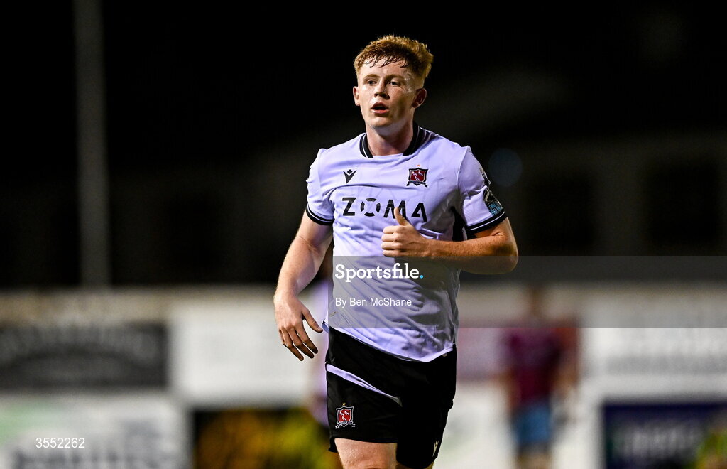 28 August 2026; Cian Dillon of Dundalk during the SSE Airtricity Men’s Premier Division match between Drogheda United and Dundalk at Sullivan & Lambe Park in Drogheda, Louth. Photo by Ben McShane/Sportsfile