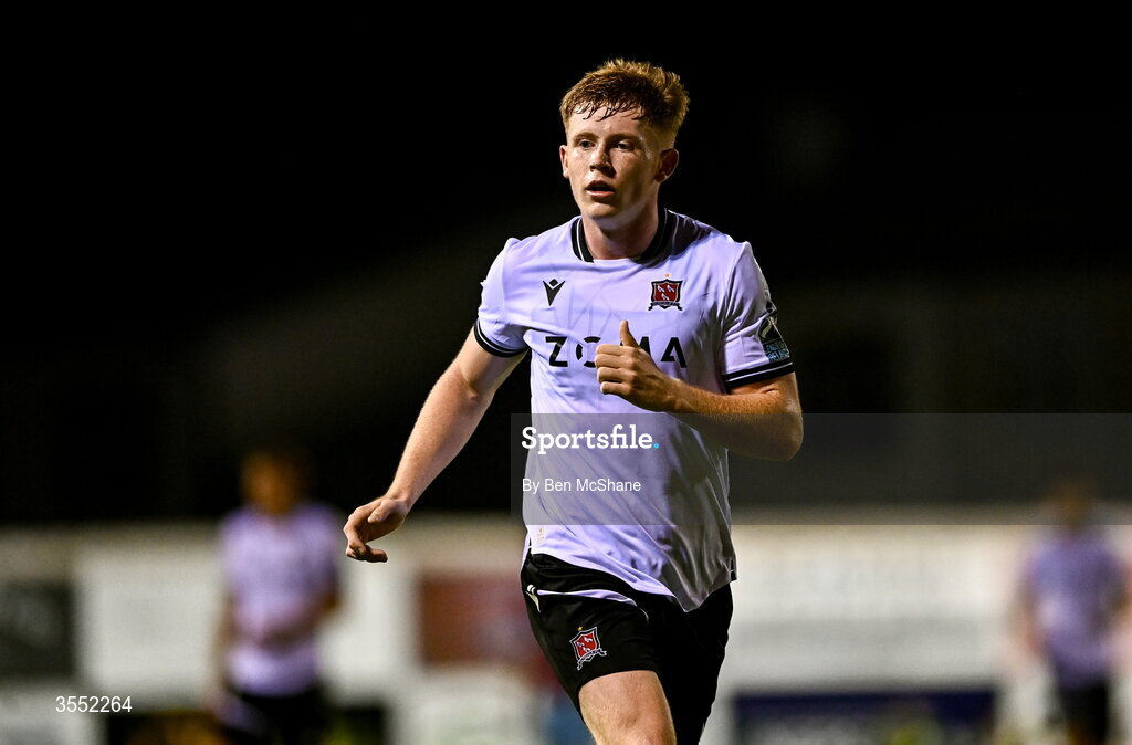 28 August 2026; Cian Dillon of Dundalk during the SSE Airtricity Men’s Premier Division match between Drogheda United and Dundalk at Sullivan & Lambe Park in Drogheda, Louth. Photo by Ben McShane/Sportsfile