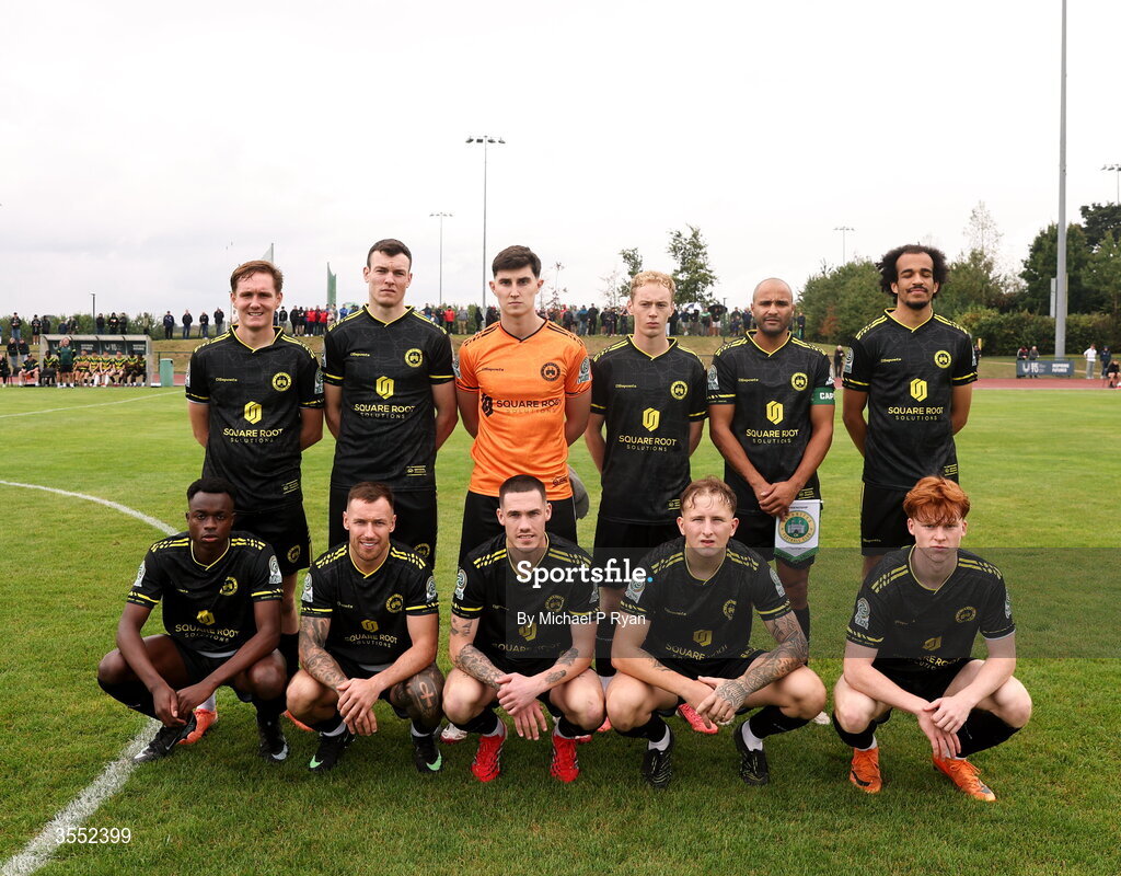 29 August 2026; The CK United team before the FAI National League Group 3 match between CK United and Newbridge Town at SETU Sports Complex in Carlow. Photo by Michael P Ryan/Sportsfile