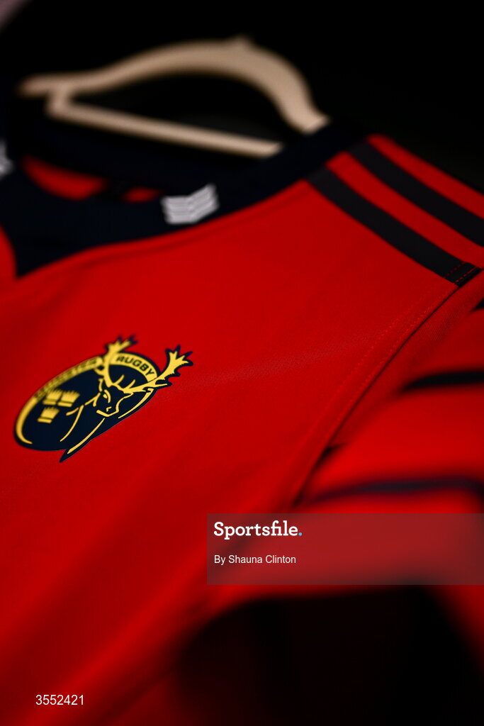 29 August 2026; The jersey of Munster captain Maeve Óg O’Leary is seen in the dressing-room ahead of the Vodafone Womens Interprovincial Championship final match between Munster and Leinster at Dexcom Stadium in Galway. Photo by Shauna Clinton/Sportsfile