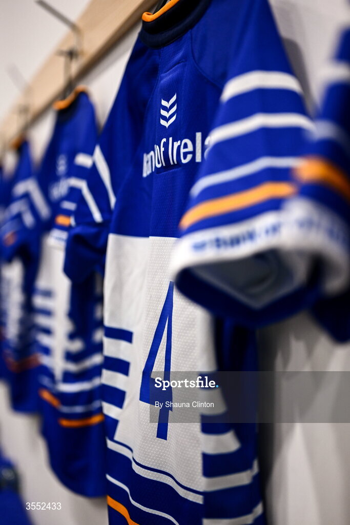 29 August 2026; The jersey of Ruth Campbell of Leinster is seen in the dressing-room ahead of the Vodafone Womens Interprovincial Championship final match between Munster and Leinster at Dexcom Stadium in Galway. Photo by Shauna Clinton/Sportsfile