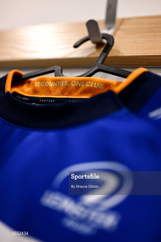29 August 2026; The jersey of Leinster captain Sarah Delaney is seen in the dressing-room ahead of the Vodafone Womens Interprovincial Championship final match between Munster and Leinster at Dexcom Stadium in Galway. Photo by Shauna Clinton/Sportsfile