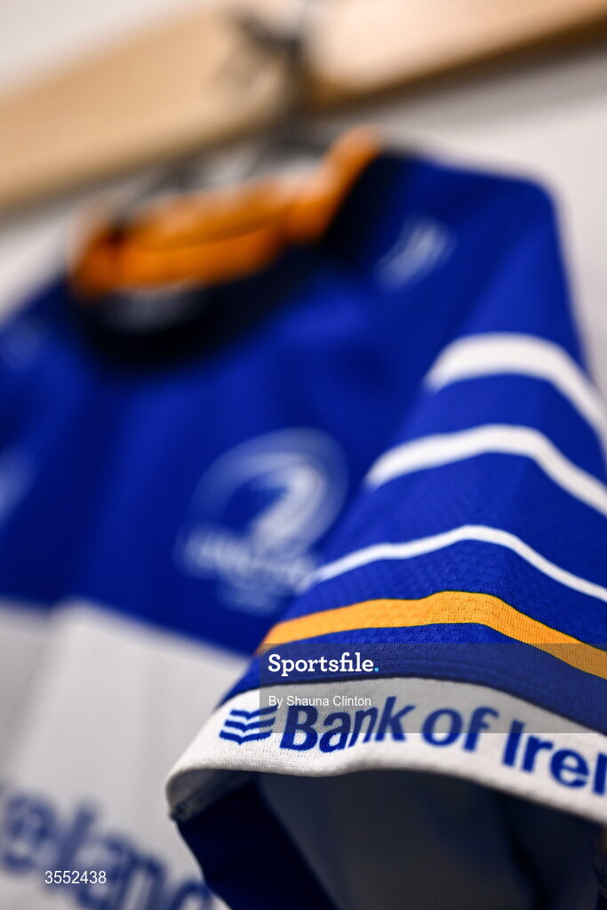 29 August 2026; The jersey of Leinster captain Sarah Delaney is seen in the dressing-room ahead of the Vodafone Womens Interprovincial Championship final match between Munster and Leinster at Dexcom Stadium in Galway. Photo by Shauna Clinton/Sportsfile