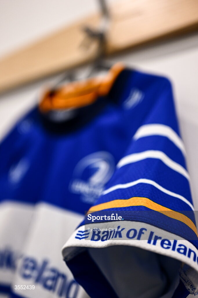 29 August 2026; The jersey of Leinster captain Sarah Delaney is seen in the dressing-room ahead of the Vodafone Womens Interprovincial Championship final match between Munster and Leinster at Dexcom Stadium in Galway. Photo by Shauna Clinton/Sportsfile
