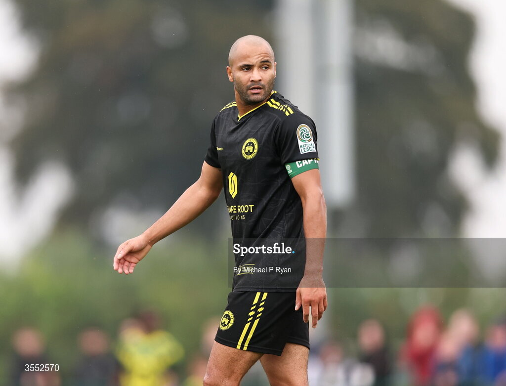 29 August 2026; Ethan Boyle of CK United during the FAI National League Group 3 match between CK United and Newbridge Town at SETU Sports Complex in Carlow. Photo by Michael P Ryan/Sportsfile