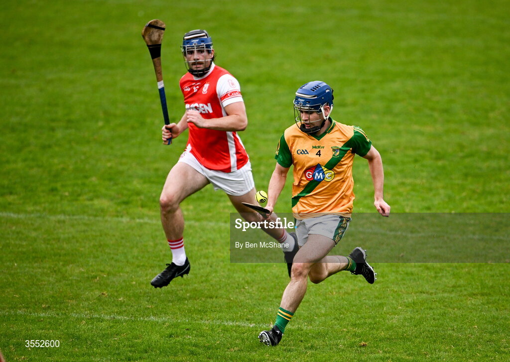 29 August 2026; Joe Kenny of Faughs in action against Conall O'Toole of Cuala during the PTSB Dublin Senior Club Hurling Championships Round 4 match between Cuala and Faughs at Parnell Park in Dublin. Photo by Ben McShane/Sportsfile