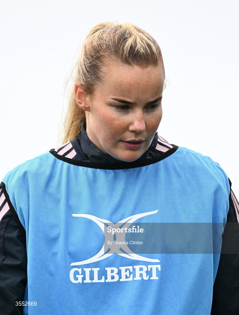 29 August 2026; Andrea Murphy of Munster warms-up before the Vodafone Womens Interprovincial Championship final match between Munster and Leinster at Dexcom Stadium in Galway. Photo by Shauna Clinton/Sportsfile