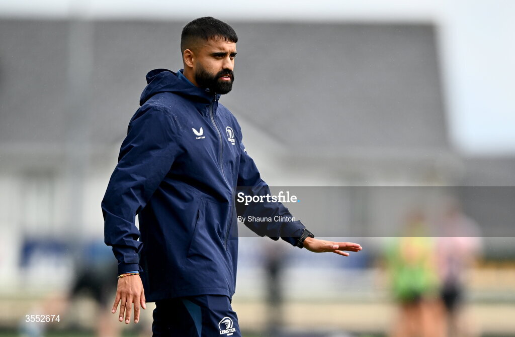 29 August 2026; Leinster head coach Sana Govender before the Vodafone Womens Interprovincial Championship final match between Munster and Leinster at Dexcom Stadium in Galway. Photo by Shauna Clinton/Sportsfile