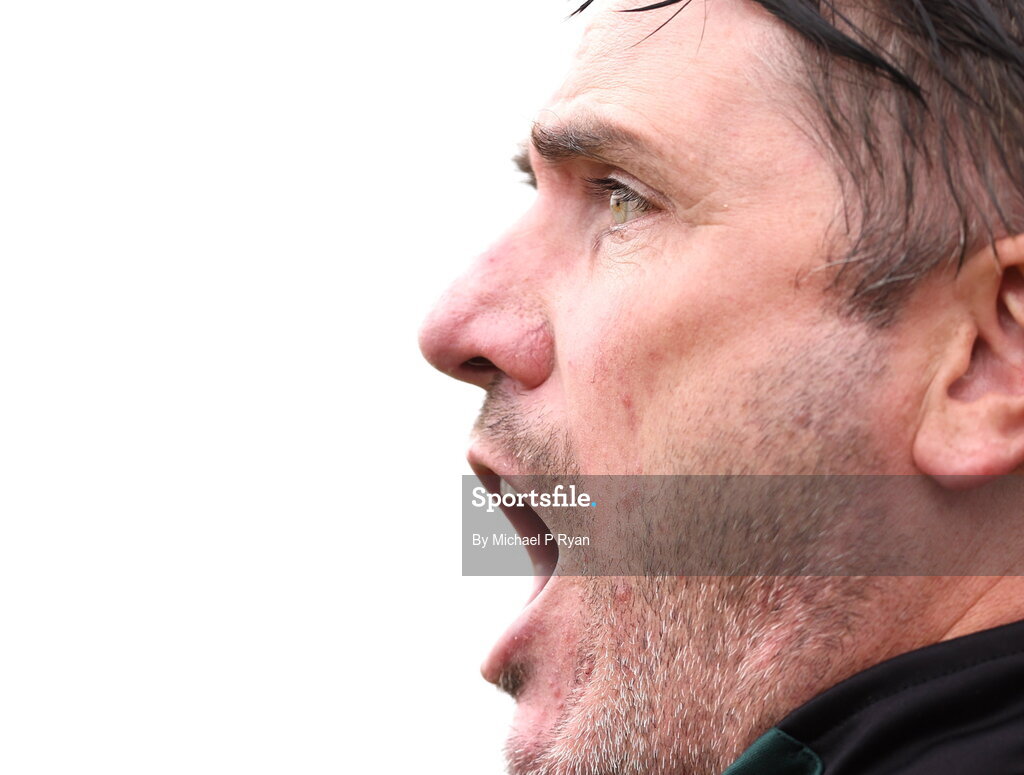 29 August 2026; CK United manager Tom O'Connor during the FAI National League Group 3 match between CK United and Newbridge Town at SETU Sports Complex in Carlow. Photo by Michael P Ryan/Sportsfile