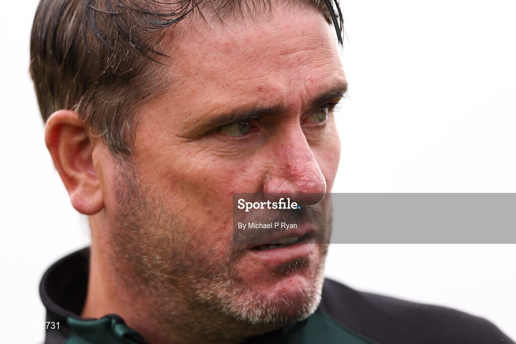 29 August 2026; CK United manager Tom O'Connor during the FAI National League Group 3 match between CK United and Newbridge Town at SETU Sports Complex in Carlow. Photo by Michael P Ryan/Sportsfile