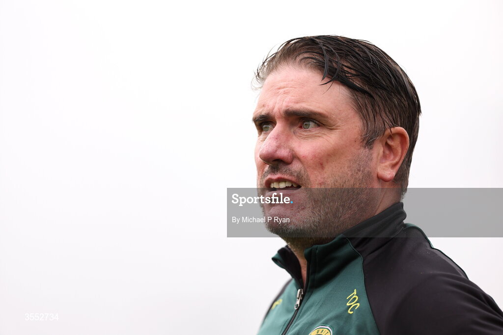 29 August 2026; CK United manager Tom O'Connor during the FAI National League Group 3 match between CK United and Newbridge Town at SETU Sports Complex in Carlow. Photo by Michael P Ryan/Sportsfile