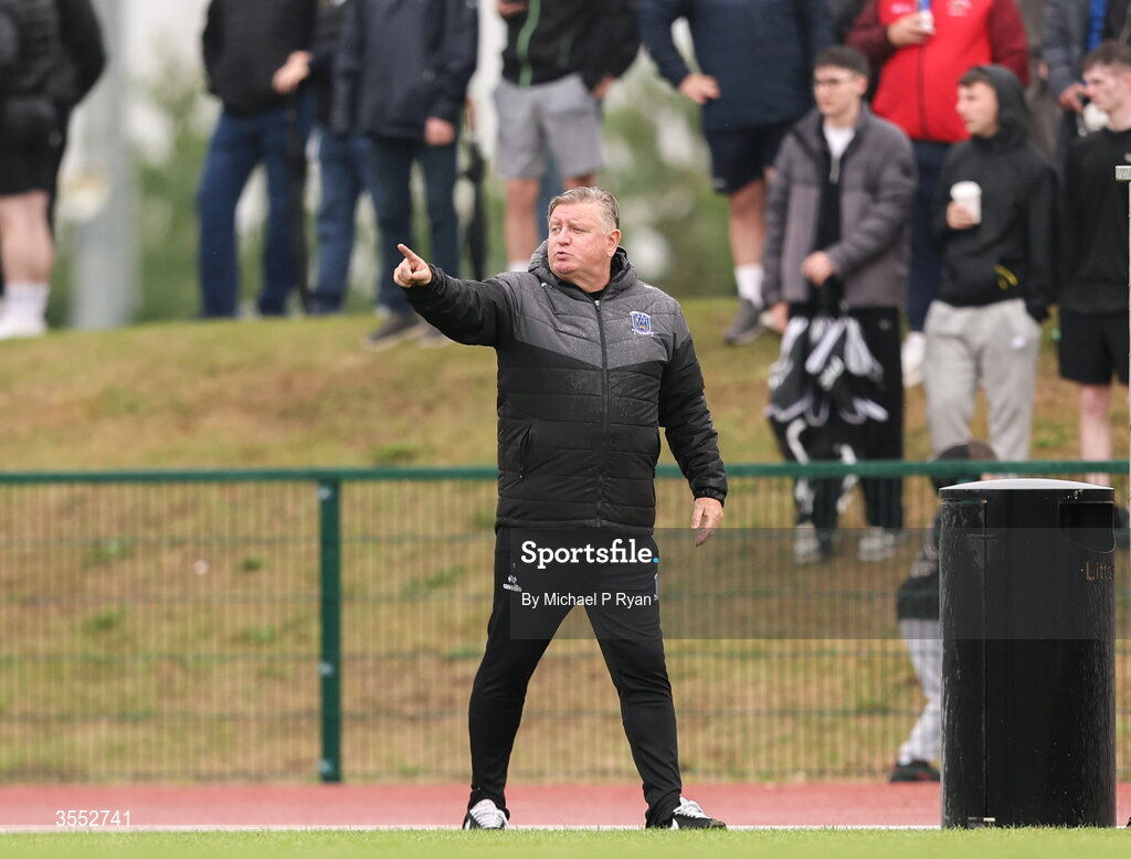 29 August 2026; Newbridge Town manager Martin Russell during the FAI National League Group 3 match between CK United and Newbridge Town at SETU Sports Complex in Carlow. Photo by Michael P Ryan/Sportsfile