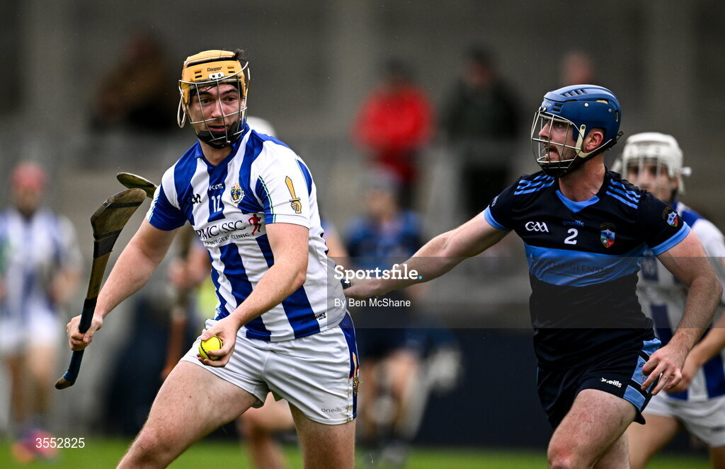 29 August 2026; Darragh Kenny of Ballyboden St Enda's in action against Sean Wynne of St Jude's during the PTSB Dublin Senior Club Hurling Championships Round 4 match between Ballyboden St Enda's and St Jude's at Parnell Park in Dublin. Photo by Ben McShane/Sportsfile